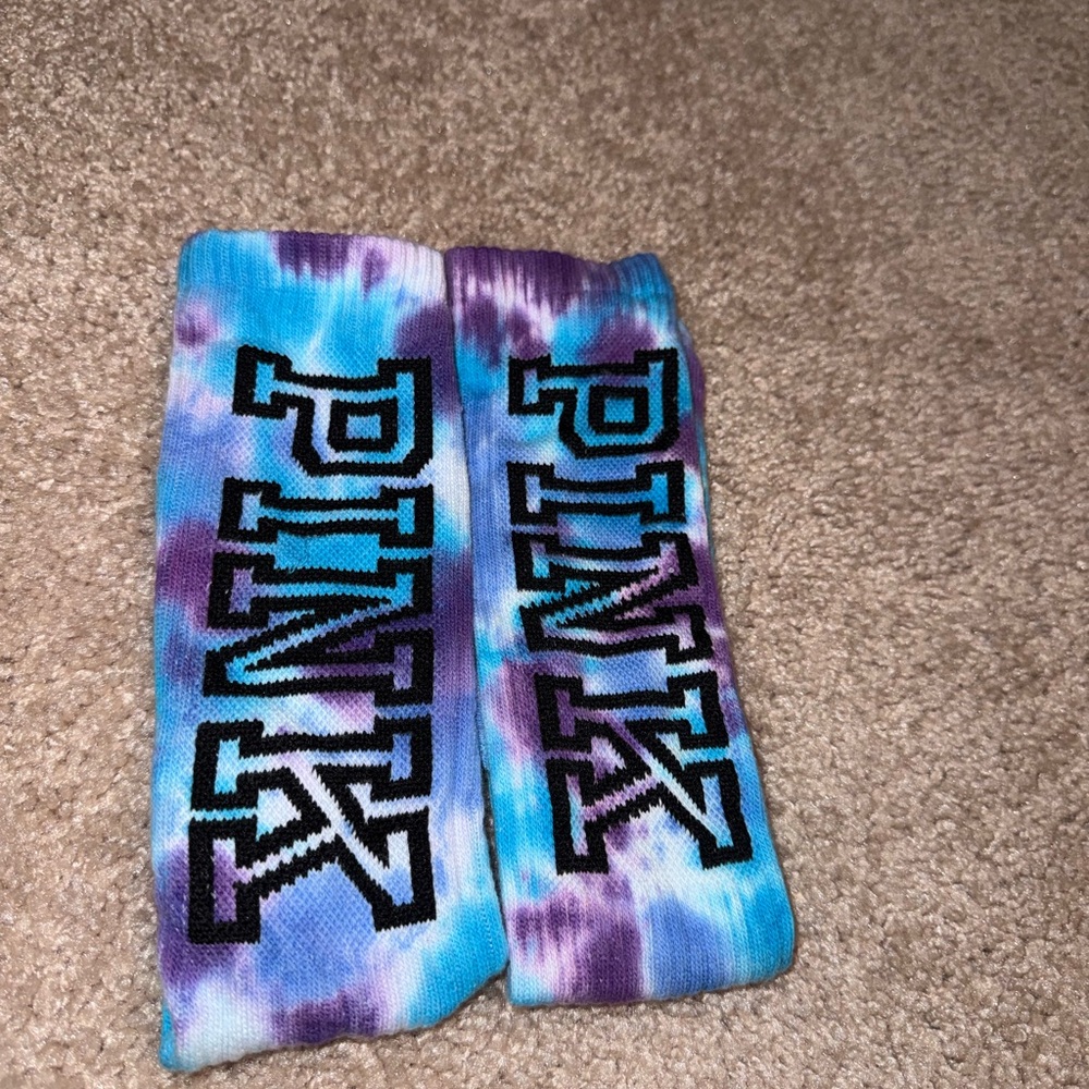 Pink Tie-Dye Socks